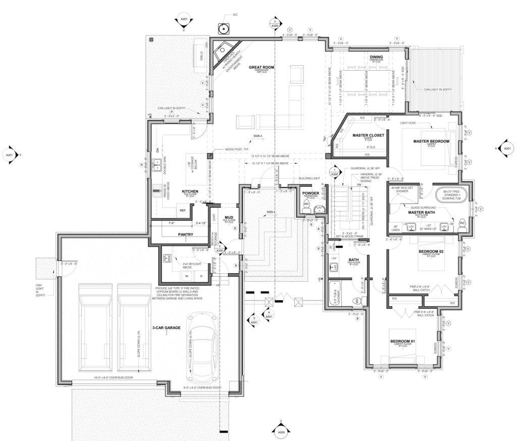 Roxborough custom architect designed home floor plan